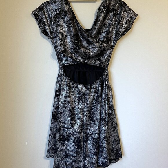 Rolla Coster Gold and Black Metallic Mini Dress Women's Size S - Picture 2 of 4